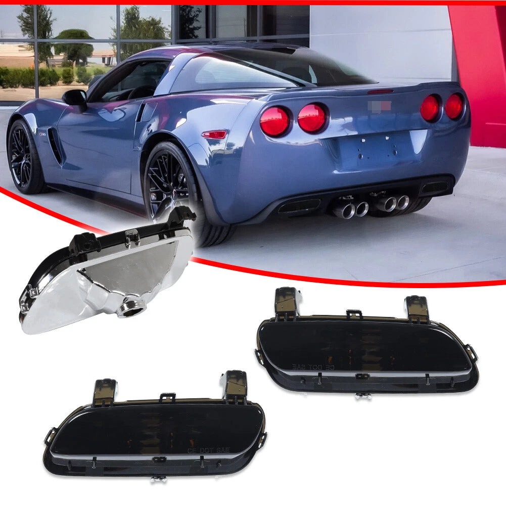 2X Smoked Lens Rear Bumper Backup Lights for Corvette C6 (2005–2013)