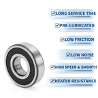 6306VV Deep Groove Ball Bearing for Scooter Skateboard Wheel (30x72x19mm)