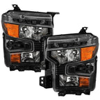 Halogen Headlight Pair for Chevy Silverado 1500 (2022–2026) w/Black Trim