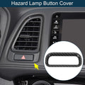 Warning Lamp Button Cover for Honda Vezel RV3/RV4/RV5/RV6 (1Pc, Carbon Fiber Black)