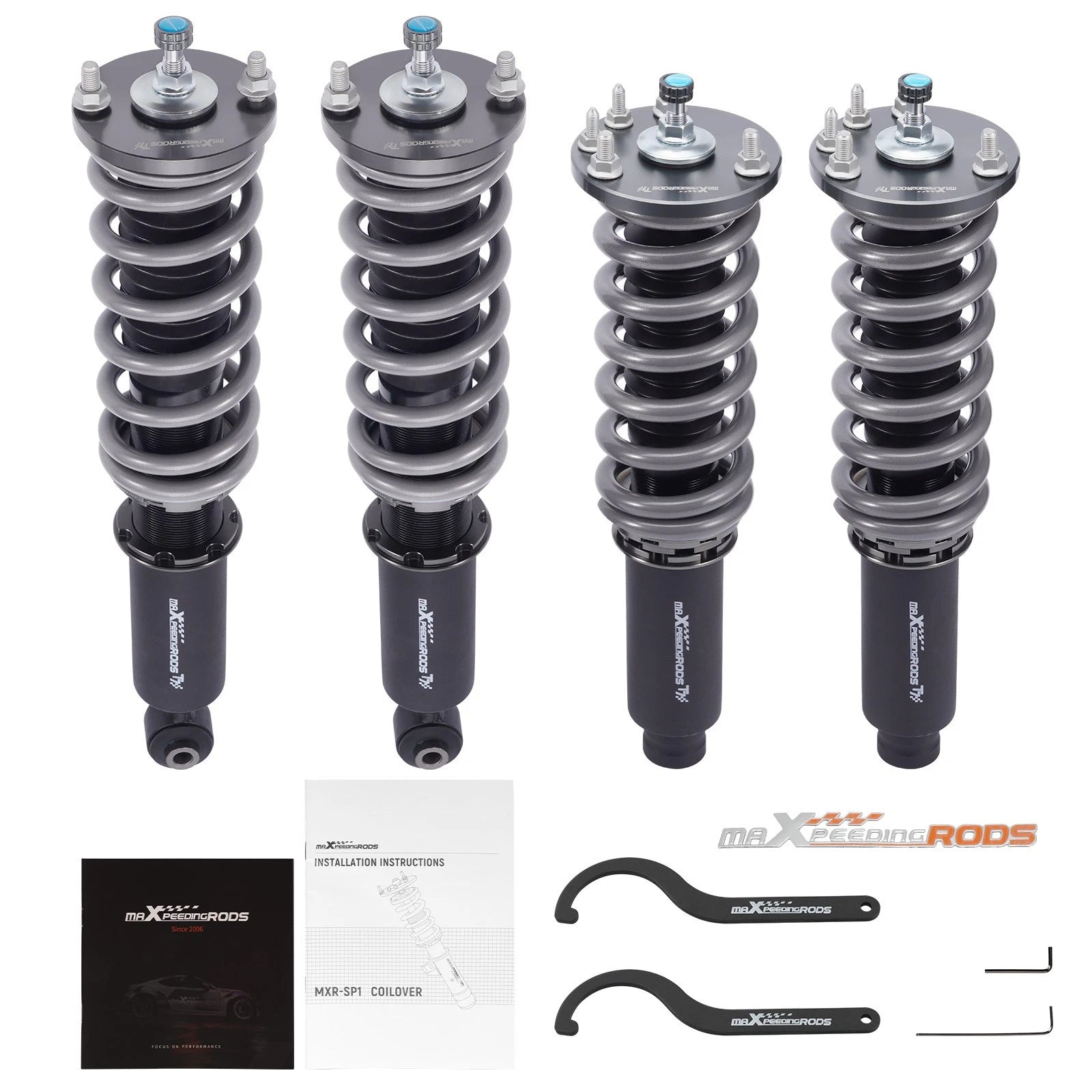 Set of 4 T7 Racing Coilovers 24 Way for Honda Accord (1998–2002) Acura TL (1999–2003)
