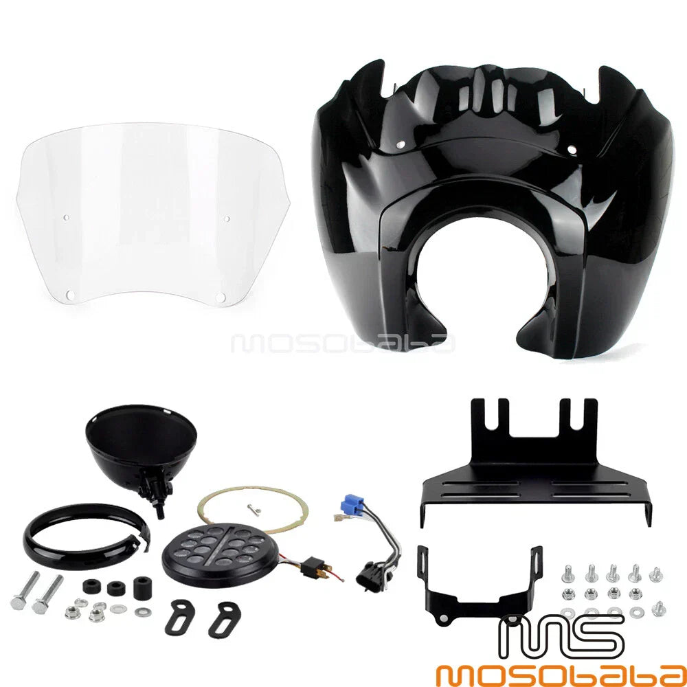 Front Fairing w/ LED Headlight Mounts for Harley Softail Low Rider S (2018-2023)
