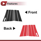 Door Pillar Window Trim for Ford Explorer (2002–2010) Black