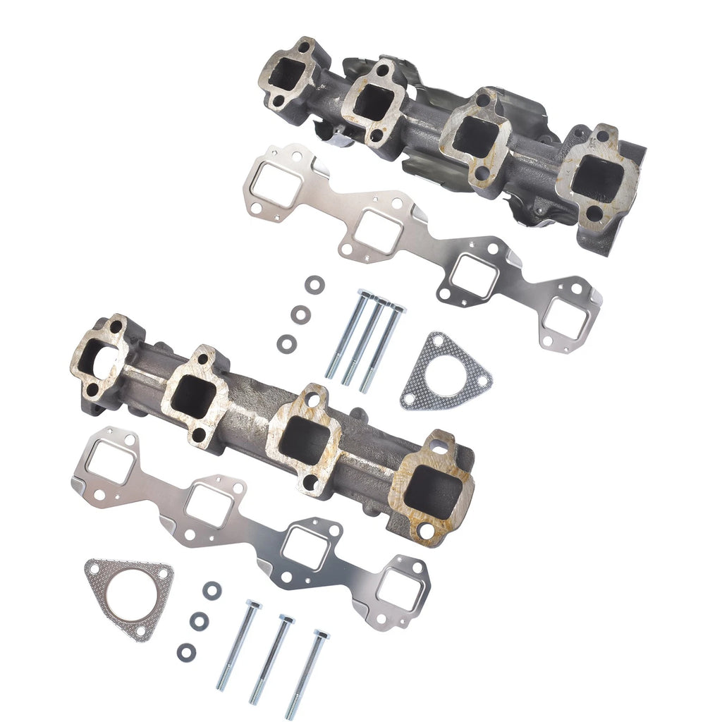 2Pcs Manifold Flange RH with Gasket for Chevrolet Silverado GMC Sierra 3500 HD (2011–2019)