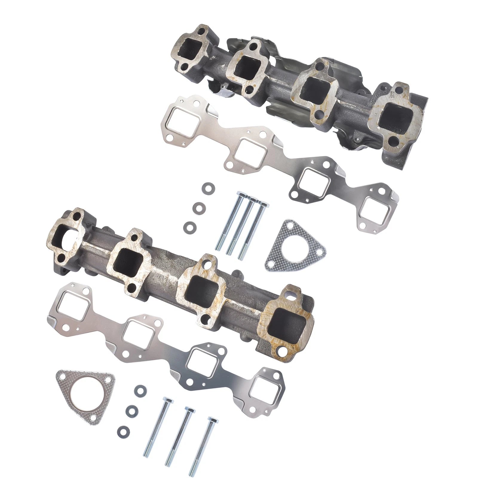 2Pcs Manifold Flange RH with Gasket for Chevrolet Silverado GMC Sierra 3500 HD (2011–2019)