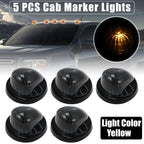 5X Cab Marker Light Smoked Black Cover Yellow for GMC C1500 (1979–1984, 1986)