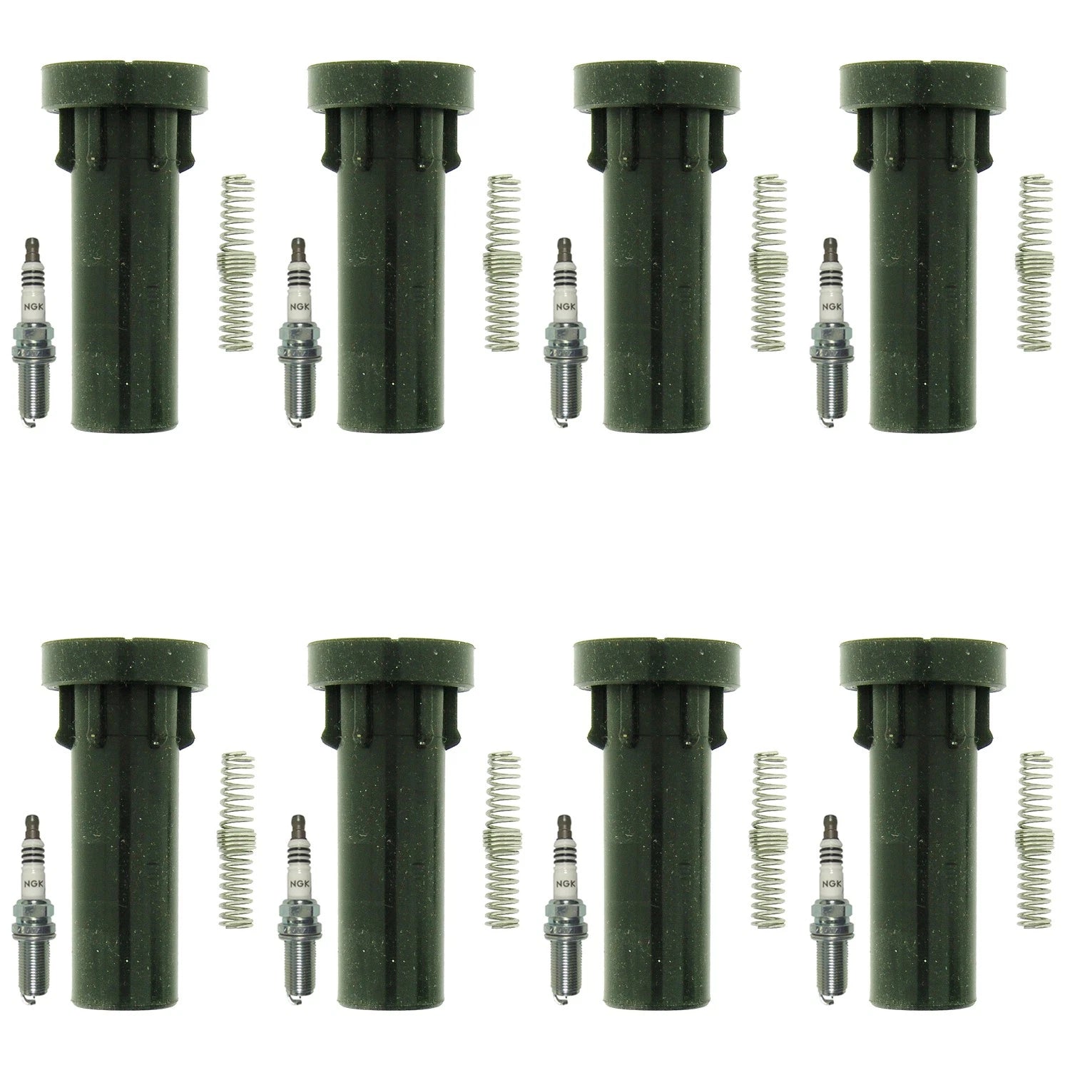 Set of 8 NGK Iridium IX Spark Plugs & Coil Boots for 1500 Durango Grand Cherokee (1999–2004)