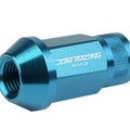 Set of 4 Open End M12x1.25 44mm Tall Sky Blue Aluminum Lug Nuts for JDM