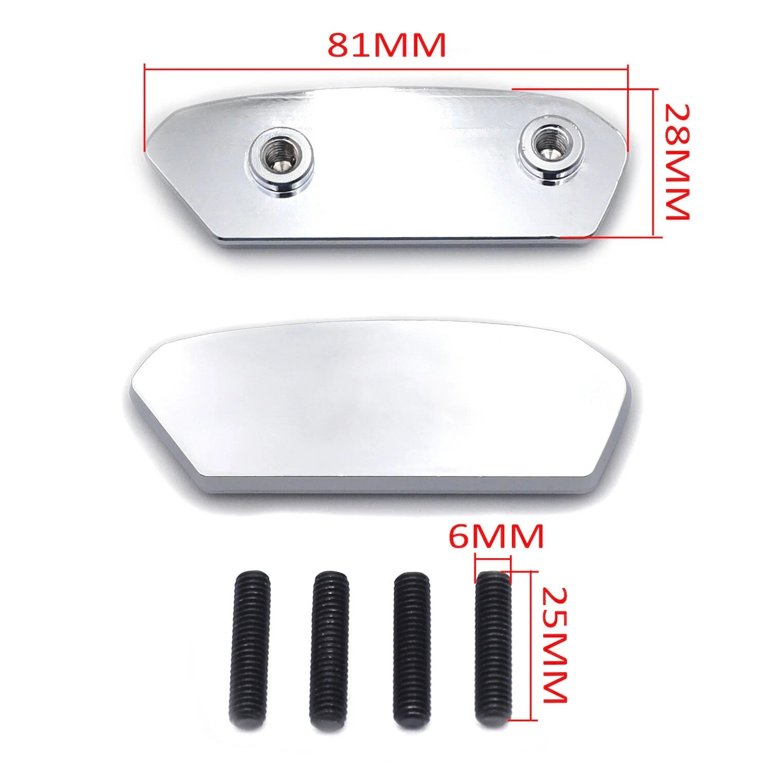 Mirror Block Off Base Plates for Suzuki GSXR 1000 (2017–2021) No Logo