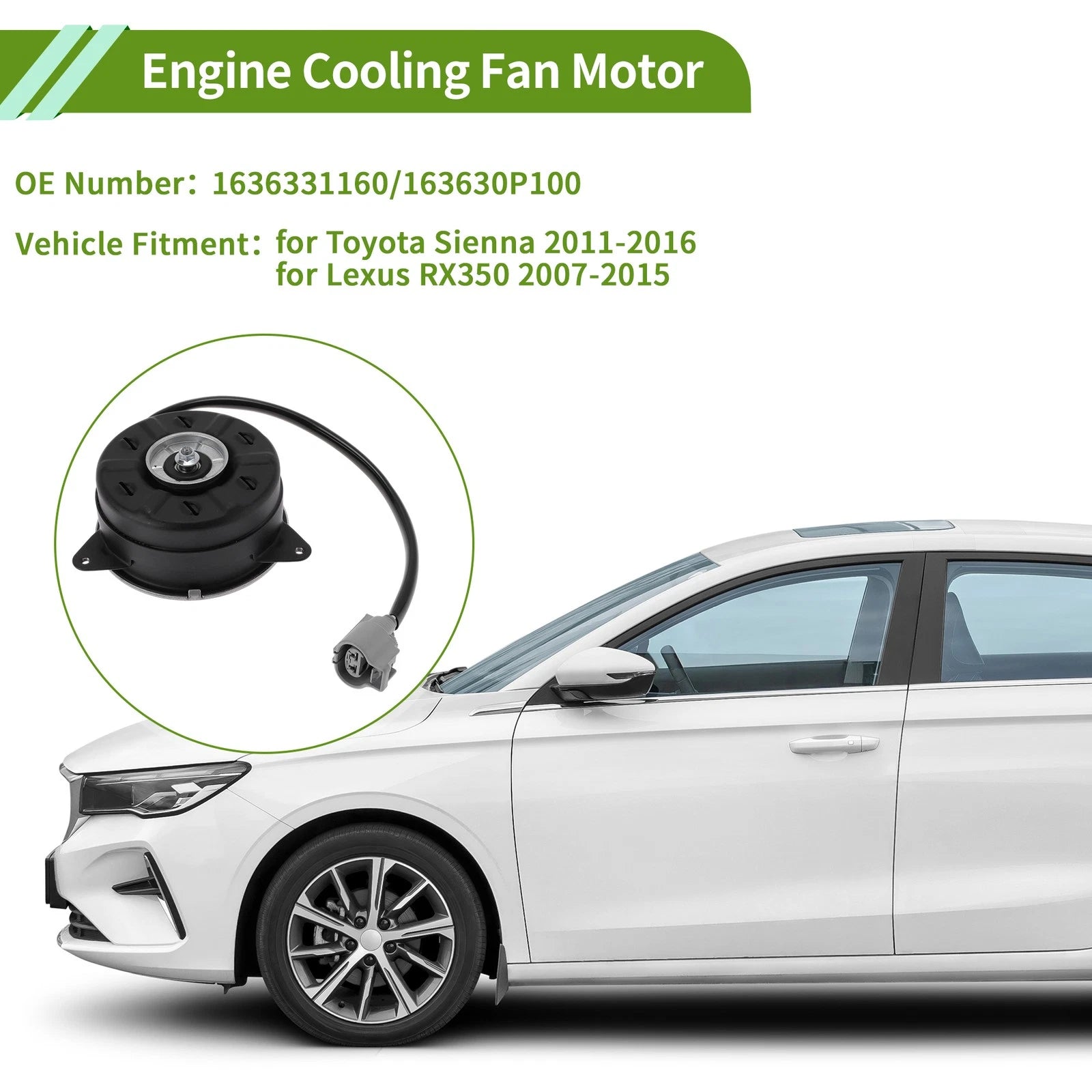 Radiator Fan Motor for Toyota Sienna (2011–2016) No. 1636331160