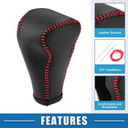 Gear Shifting Knob Cover Trim for Nissan Versa (2013–2016) Black Red