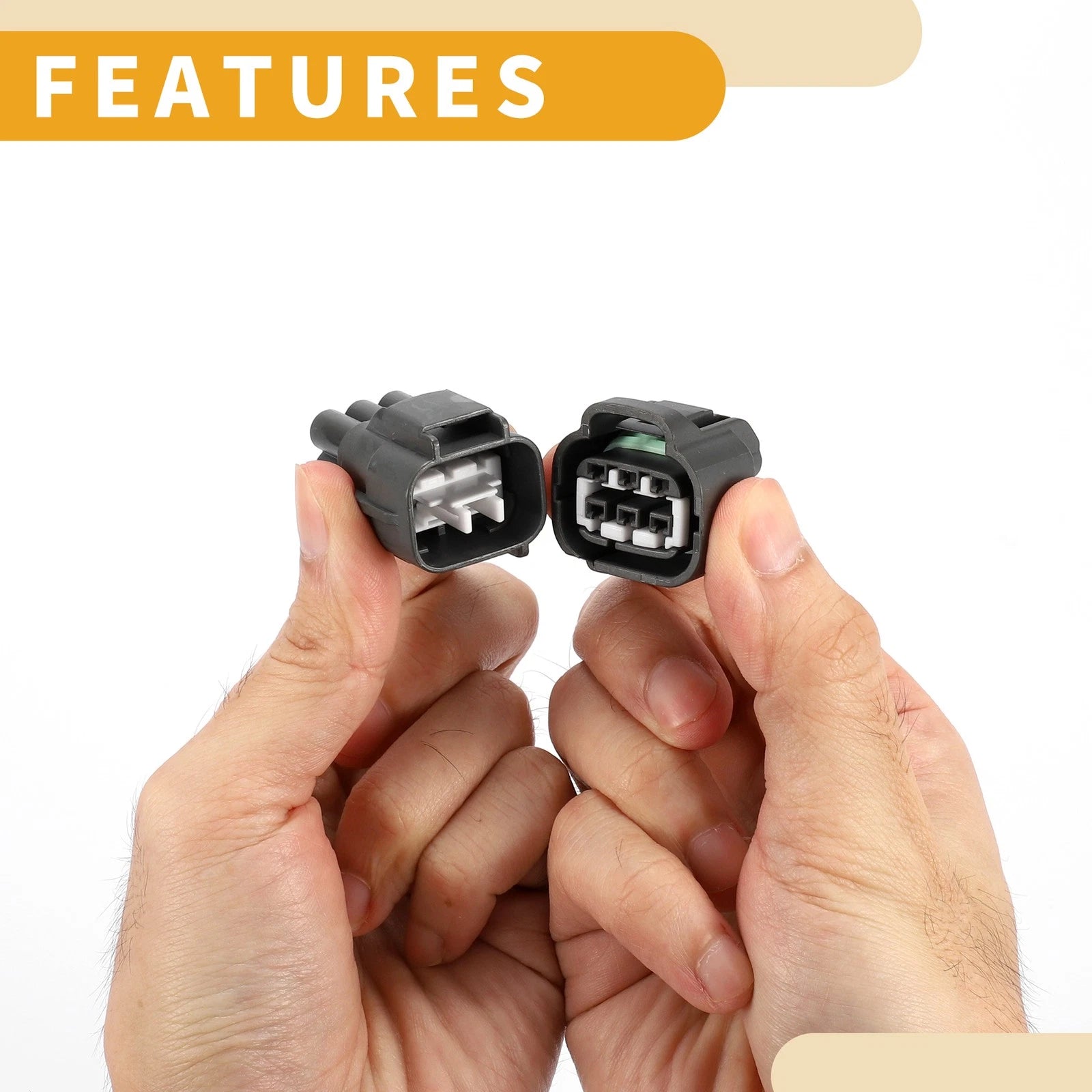 6 Pin Front Headlight Connector Plug for Toyota (Plastic, Set of 1)