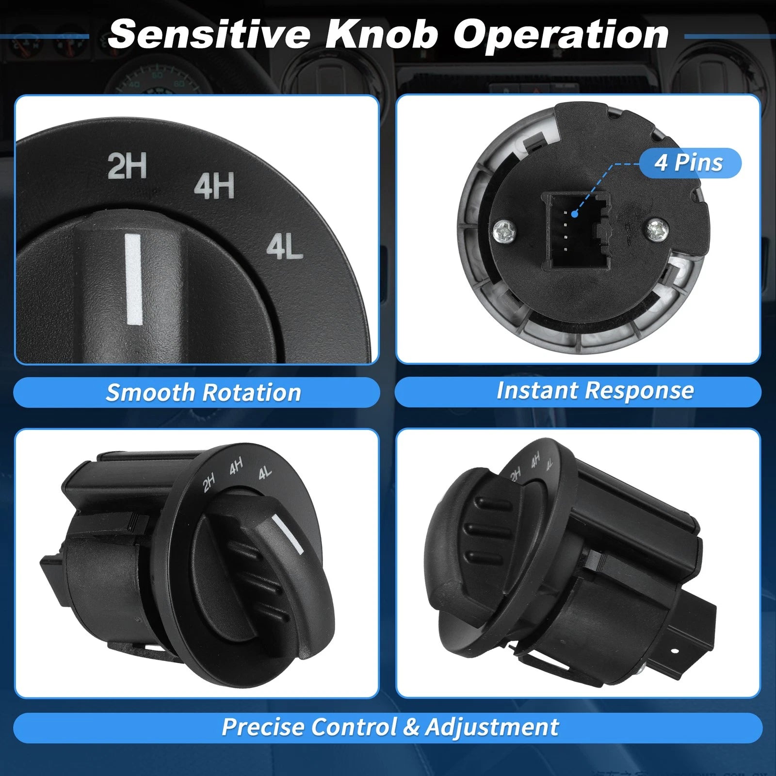 4WD 4x4 Switch for Ford F-150 (2004–2008) & Lincoln Mark LT (2006–2008) No. 4L3Z-14B166-BA