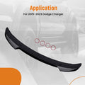 Black Rear Trunk Spoiler for Dodge Charger (2015–2023) ABS SRT Hellcat