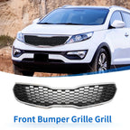 Front Upper Bumper Grille Grill for Kia Forte (2014–2016) No.86350-A7000 Black