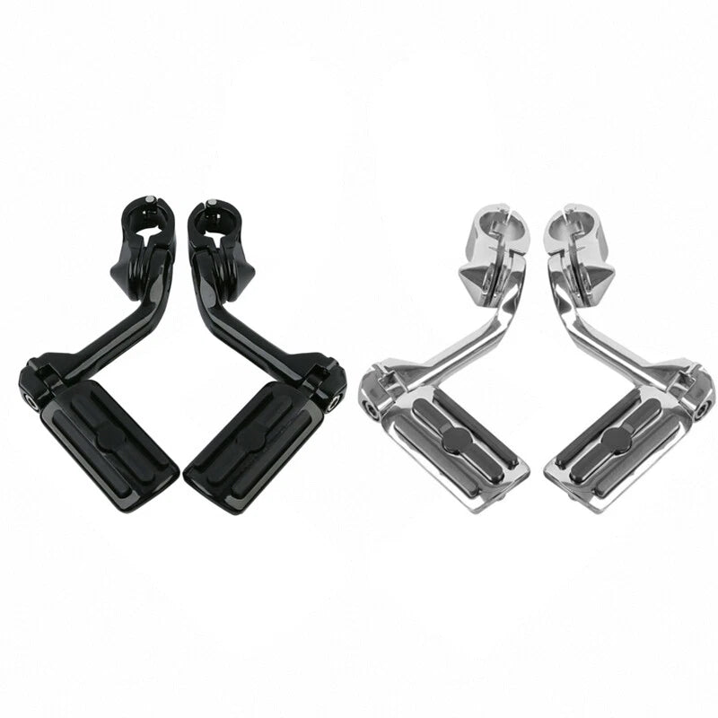 1 1/4" Long Angled Highway Bar Footpegs for Harley (Fitment Specific)