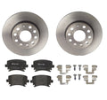 Brembo Rear Brake Kit Low-Met Pads 260mm Disc Rotors for Audi A3 VW Jetta (2006–2013)