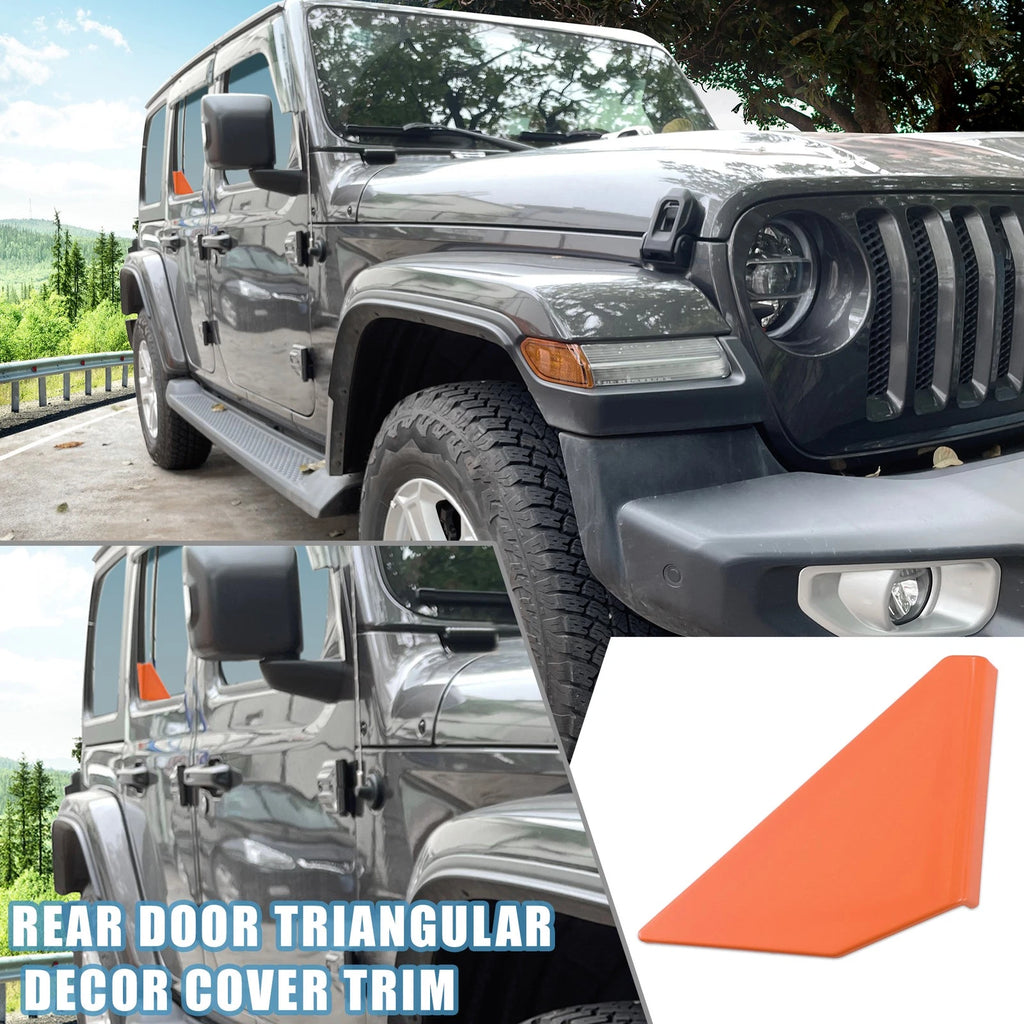 2X Rear Door Triangular Trim Orange for Ford Bronco (2021–2023)