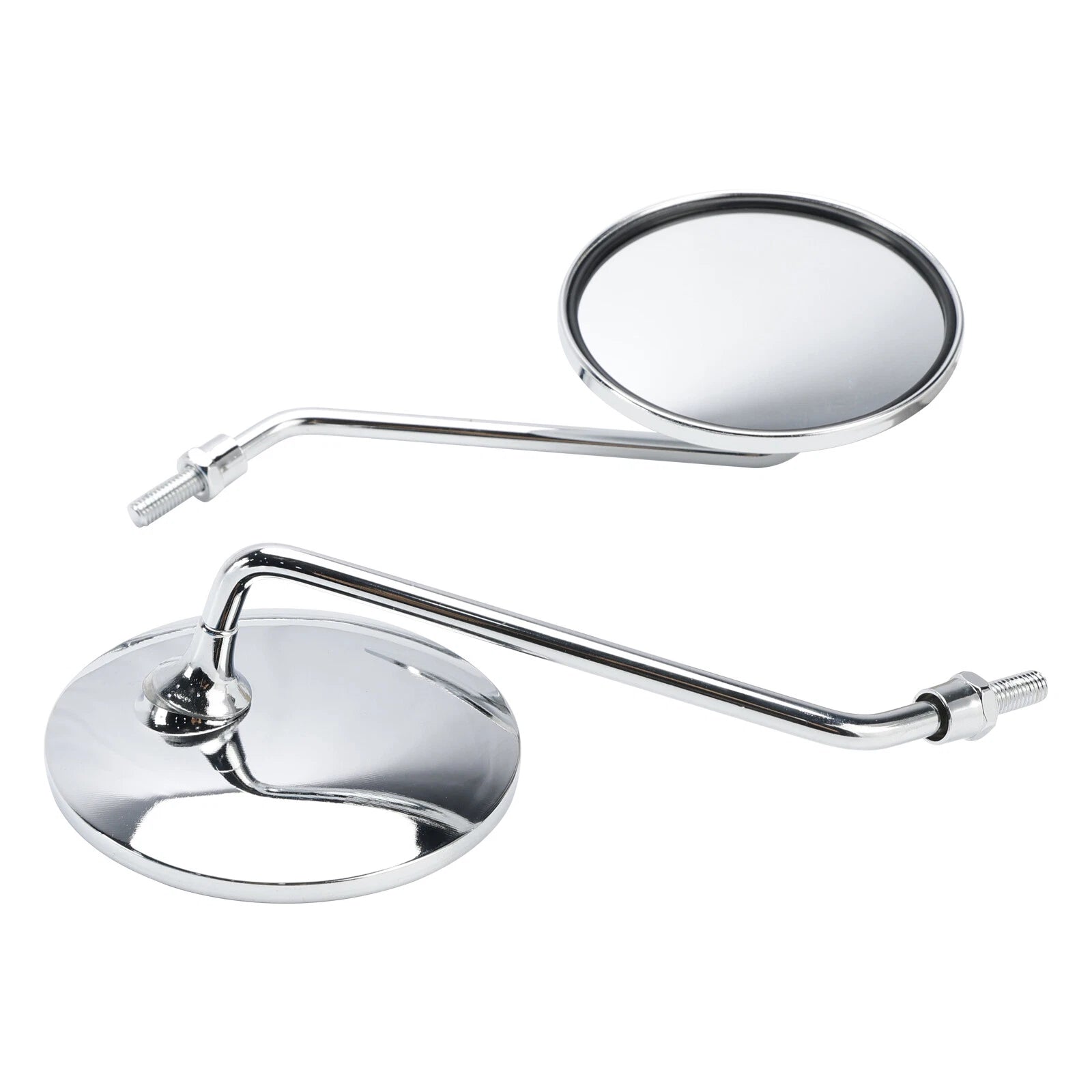 Chrome Mirror Pair for Honda Z50J ST50 ST70 Chaly CH50 CH70 CL70 CT90 CL90 S90 (1970–1980)