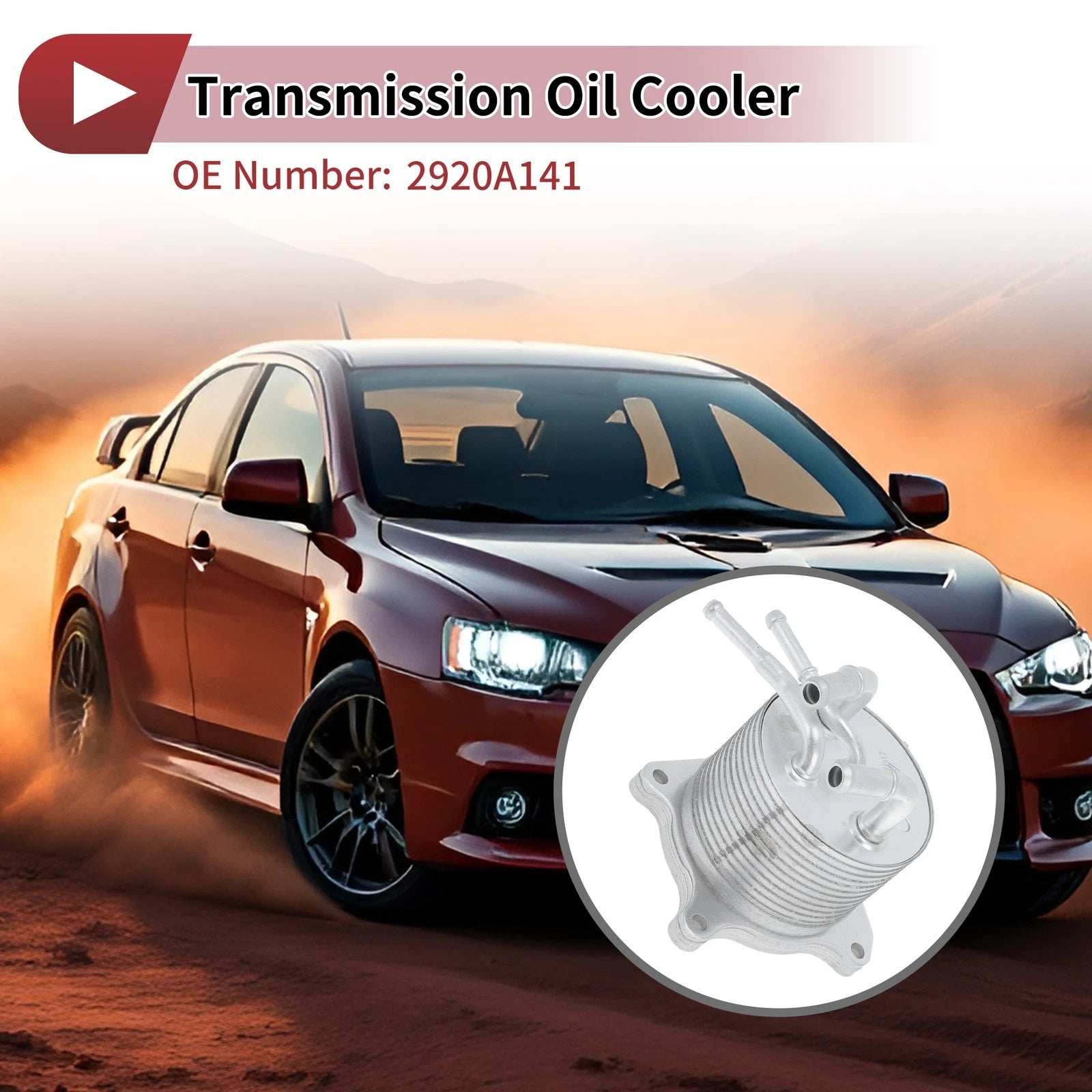 Set of 1 Engine Oil Cooler for Mitsubishi Lancer (2008–2017) No. 2920A141