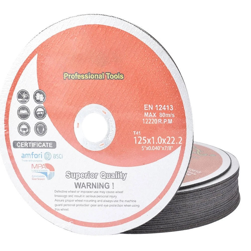 25 Pack Cutting Discs for Metal & Stainless Steel (5"x.040"x7/8")