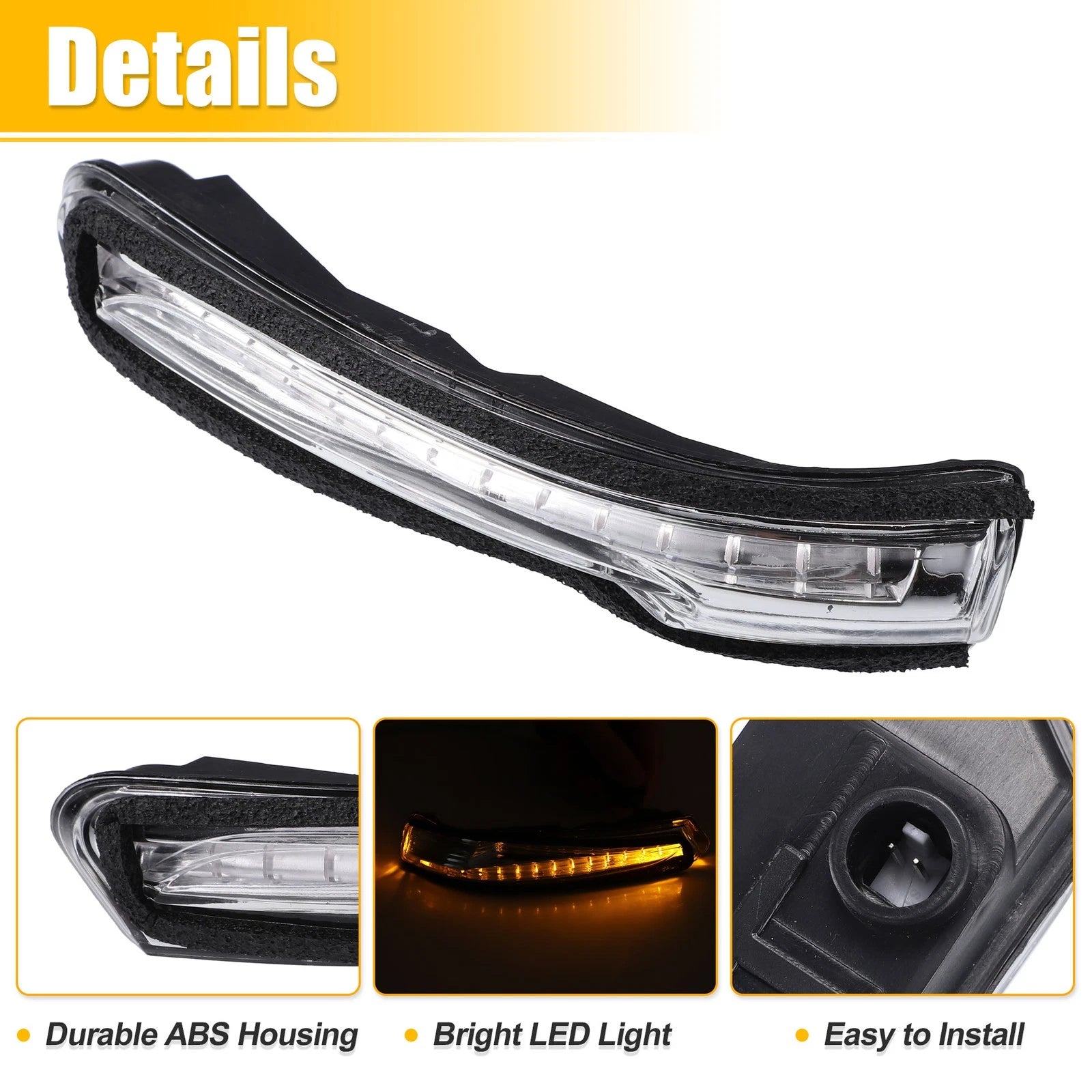 LED Left Side Mirror Turn Signal Amber Light for Kia Forte Forte5 (2014–2018)