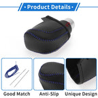 Gear Shift Knob Cover for Toyota Camry (2018–2023) Black Blue Faux Leather