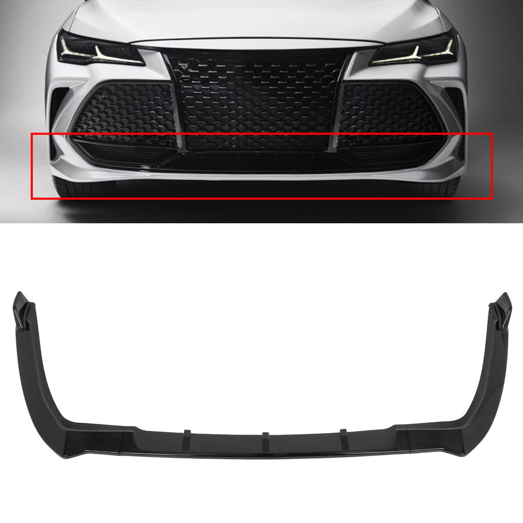 Front Bumper Lip Spoiler for Toyota Avalon (2019–2021) - Glossy Black