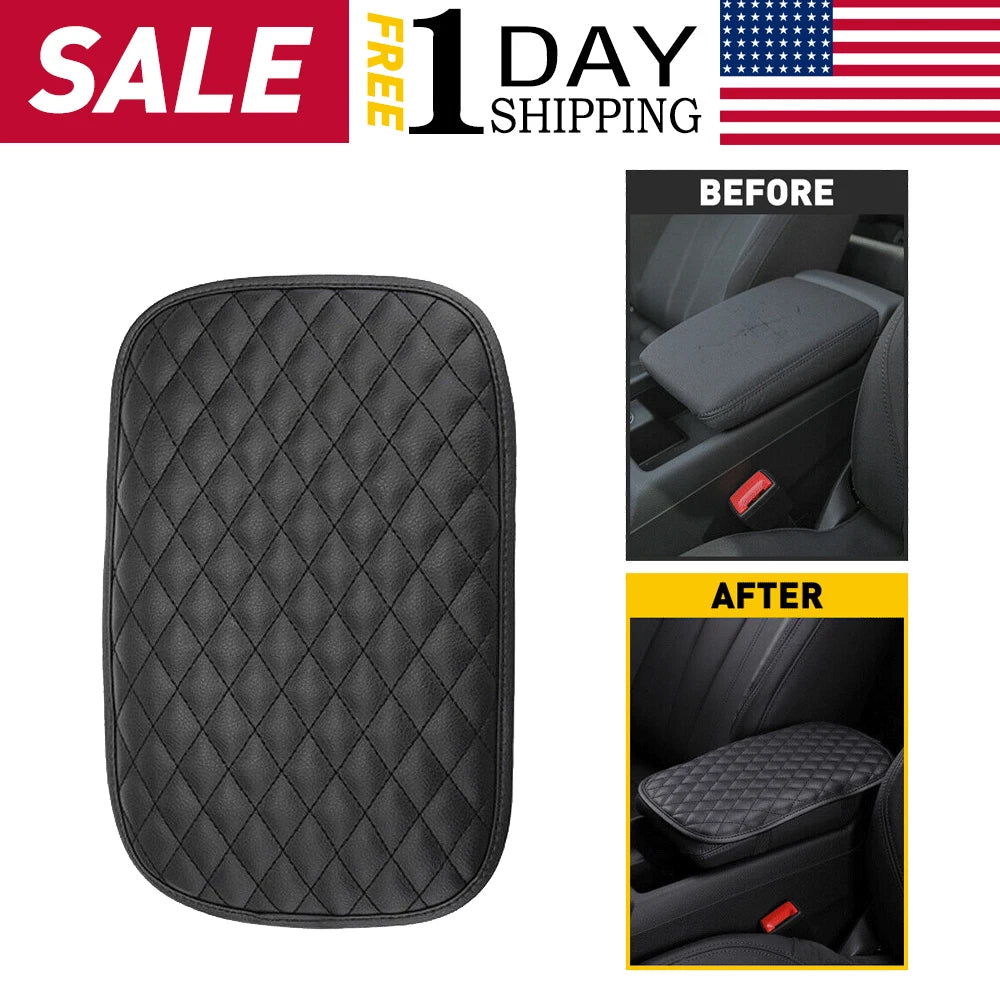 Armrest Pad Cover for Universal Car Auto Console (Fits Most Models)