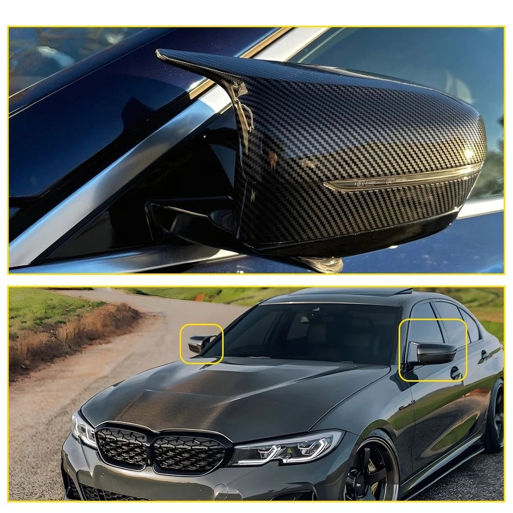 2X Carbon Fiber Mirror Covers for BMW 4 Series G22 G23 (2021–2025)