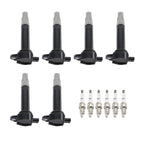 6-Pack Ignition Coil + Spark Plug for Chrysler Dodge Volkswagen Routan (2009–2010)
