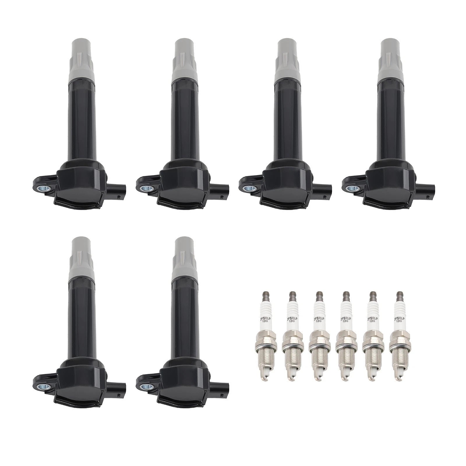6-Pack Ignition Coil + Spark Plug for Chrysler Dodge Volkswagen Routan (2009–2010)