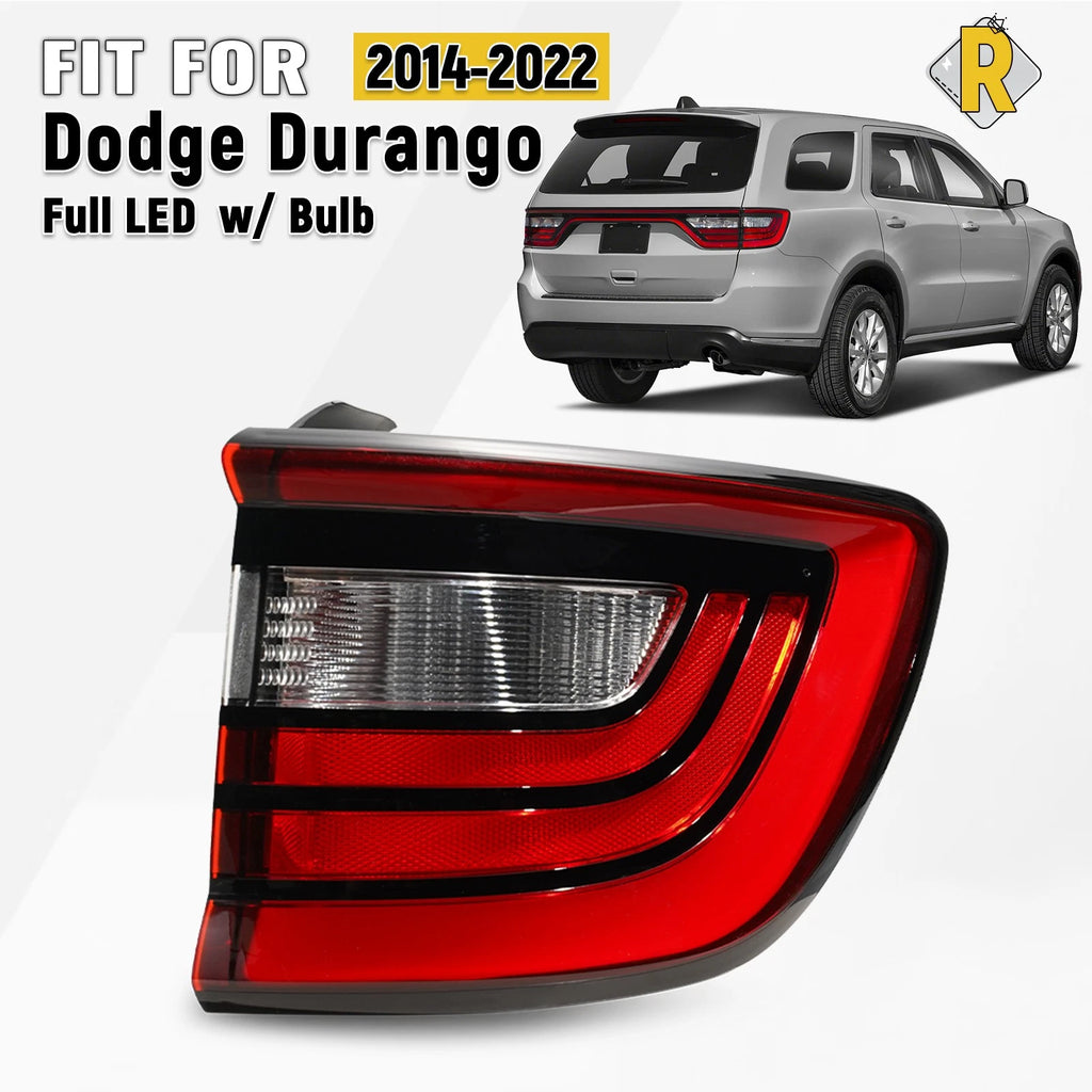 Full LED Tail Light Brake Lamp Outer Passenger Side for Dodge Durango (2014–2026)