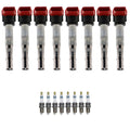 Set of 8 Ignition Coils & Iridium Spark Plugs for Audi R8, S5 & Volvo XC90