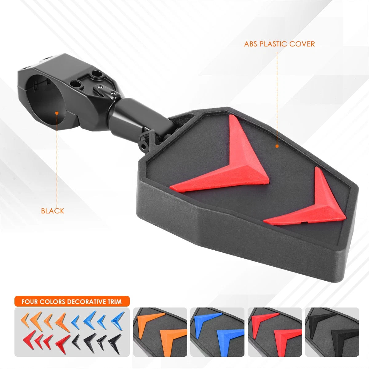 Universal UTV Side View Mirrors with Clamp for Roll Cage