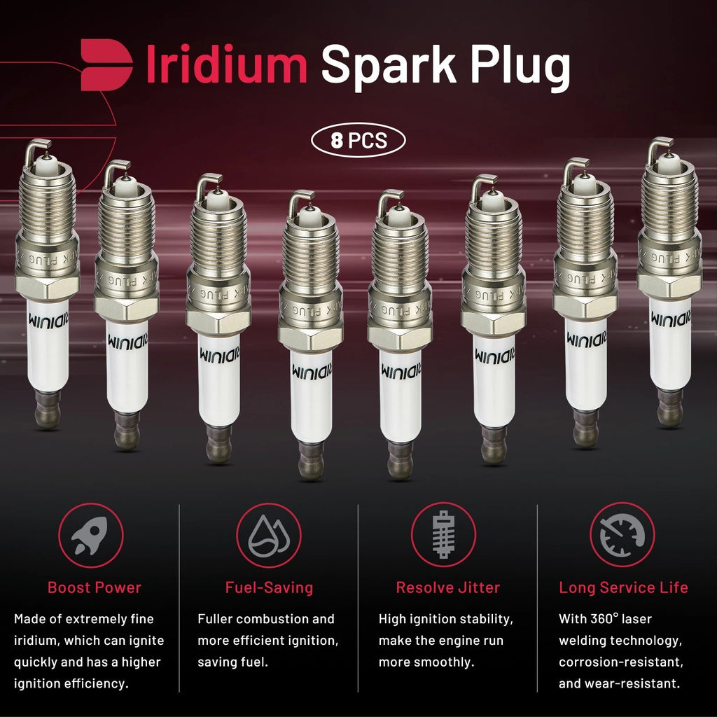 8PCS Platinum Spark Plugs 41-962 for GMC Yukon XL 2500 (2000–2006)