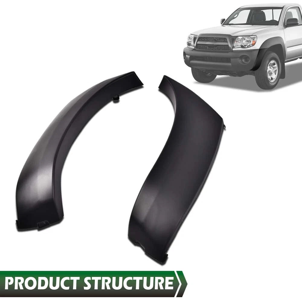 Front Bumper End Caps Set of 2 for Toyota Tacoma (2005–2011) Black