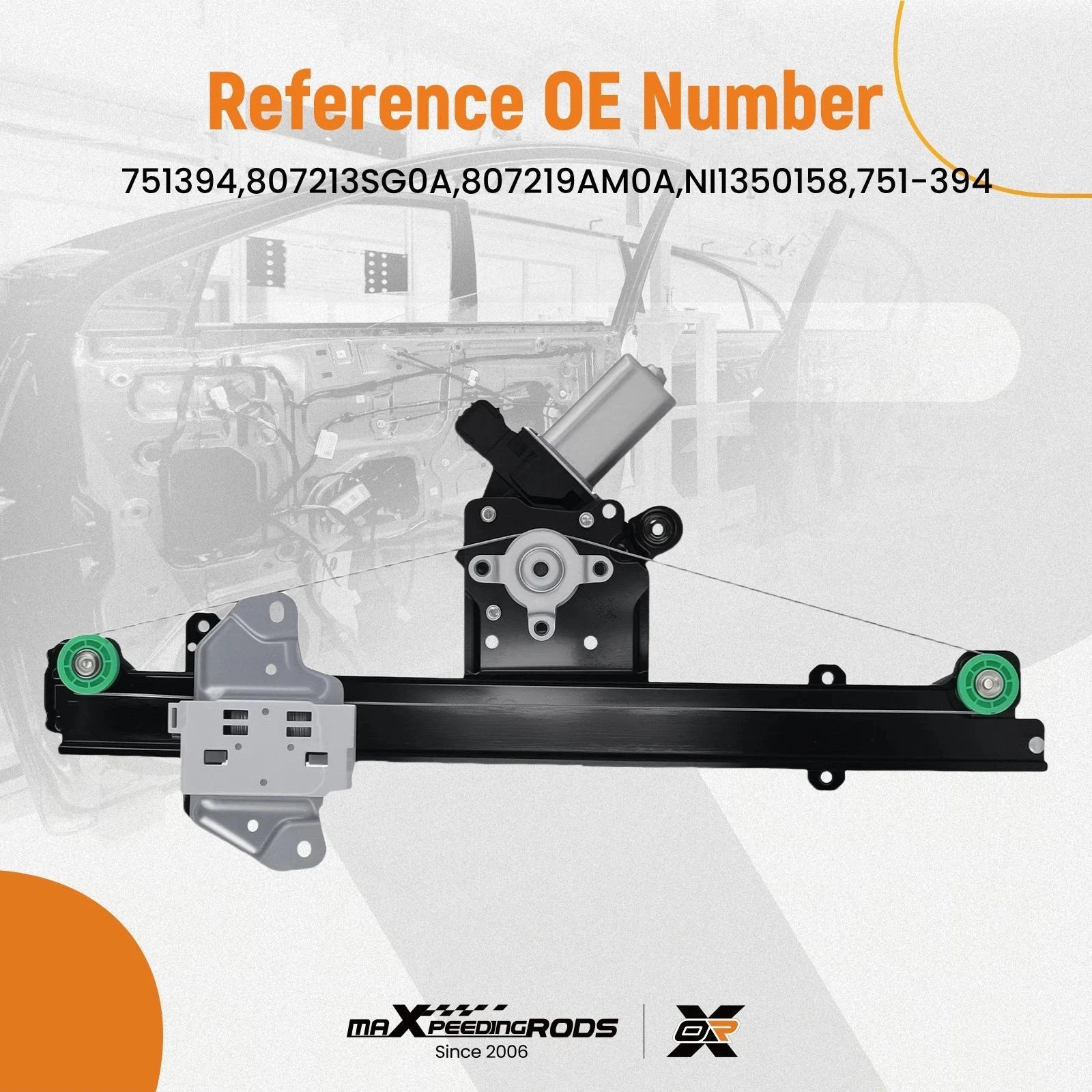 Power Window Regulator with Motor for Nissan Sentra (2013–2019)