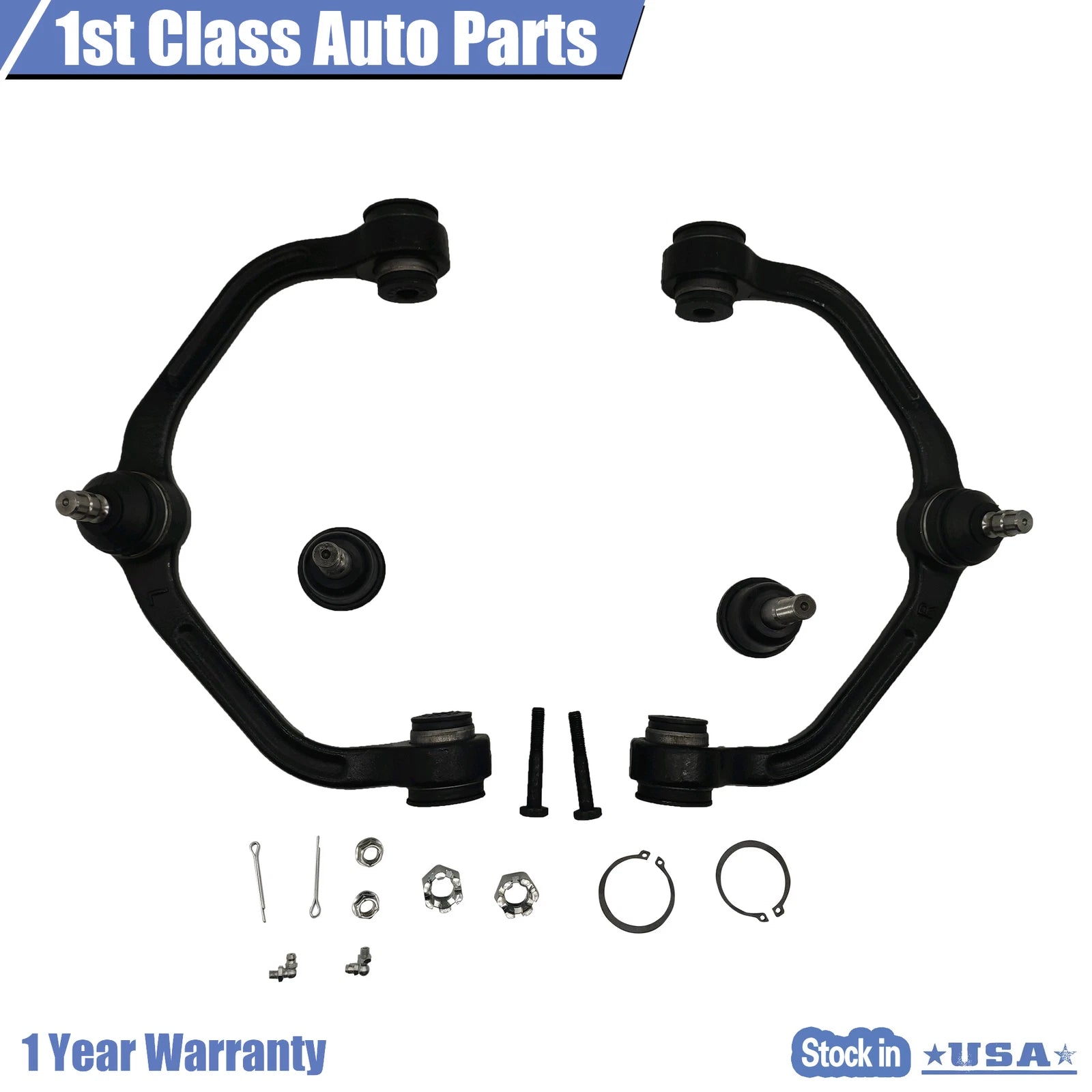 Set of 4 Front Upper Lower Control Arms Ball Joints for Ford (1998–2011)