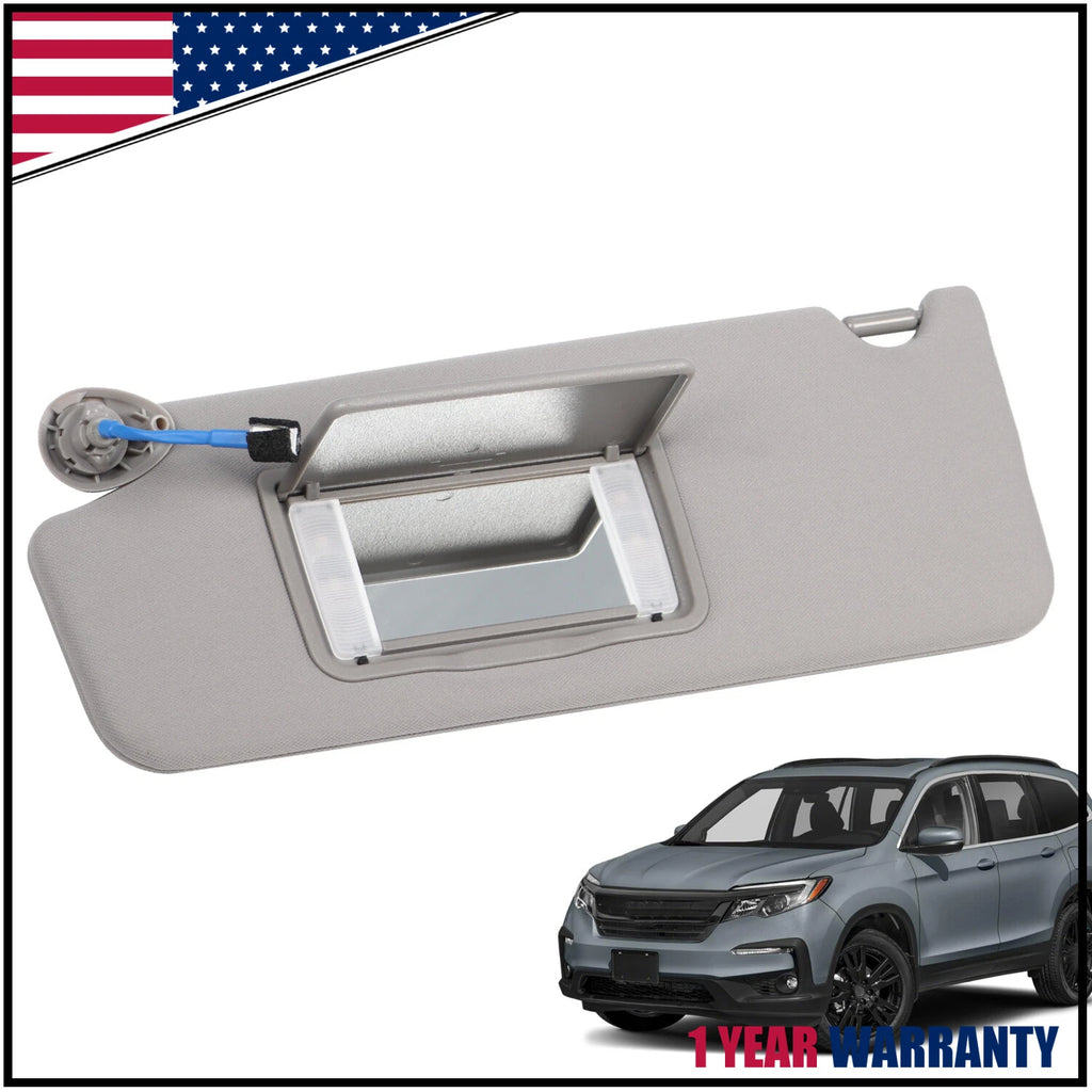 Sun Visor Assembly w/ Mirror Left Driver Side for Honda Pilot (2017–2021)