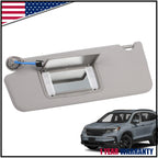 Sun Visor Assembly w/ Mirror Left Driver Side for Honda Pilot (2017–2021)