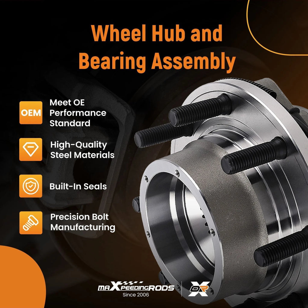 2pc Front Wheel Hub and Bearing Assembly for Ford F-350 Super Duty (2011–2016)