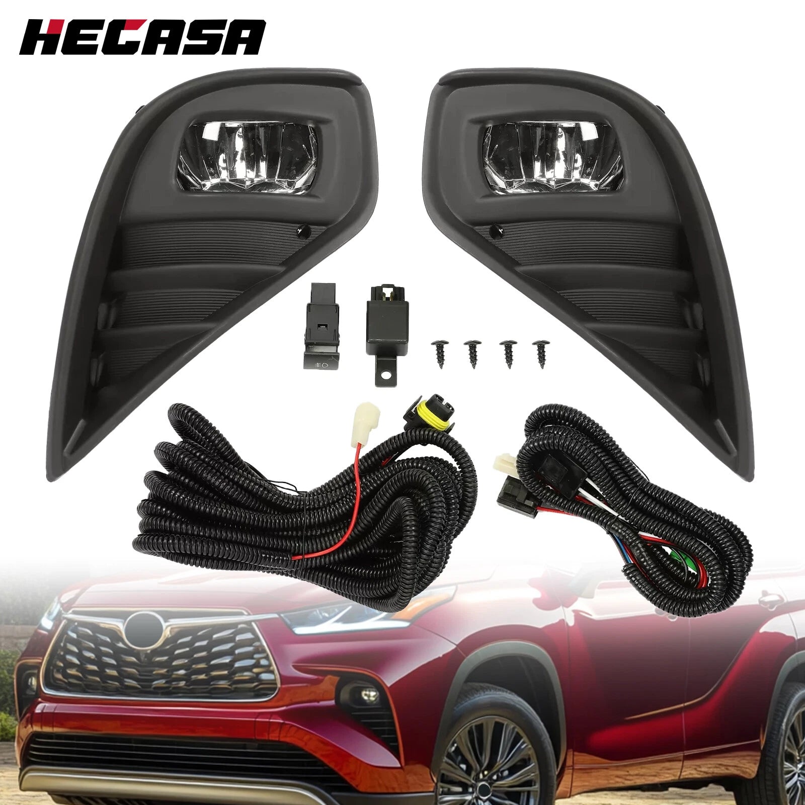 2X LED Fog Lights for Toyota Highlander (2020–2023)
