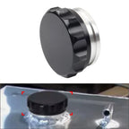 2" Black Aluminium Alloy Weld On Filler Neck & Cap for Oil Fuel Water Tank