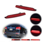 2X Red Rear LED Tail Brake Sequential Signal Lights for Kia Sorento (2011–2013)