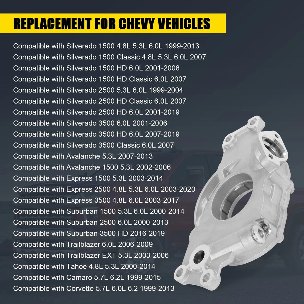 High Volume Oil Pump for Chevrolet GM 4.8L 5.3L 5.7L 6.0L (2000–2013)