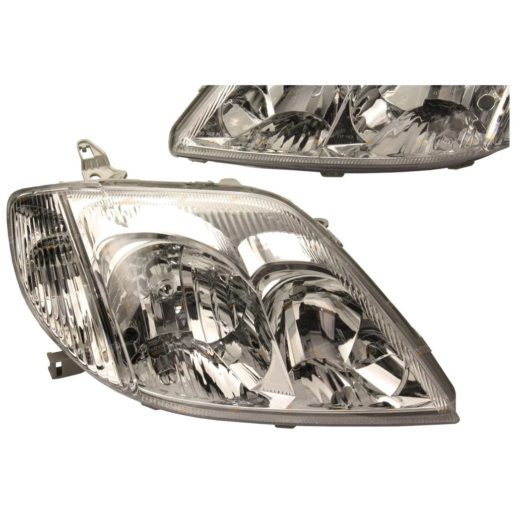 LH+RH Headlights 2x Pair for Toyota Corolla (2001–2007)