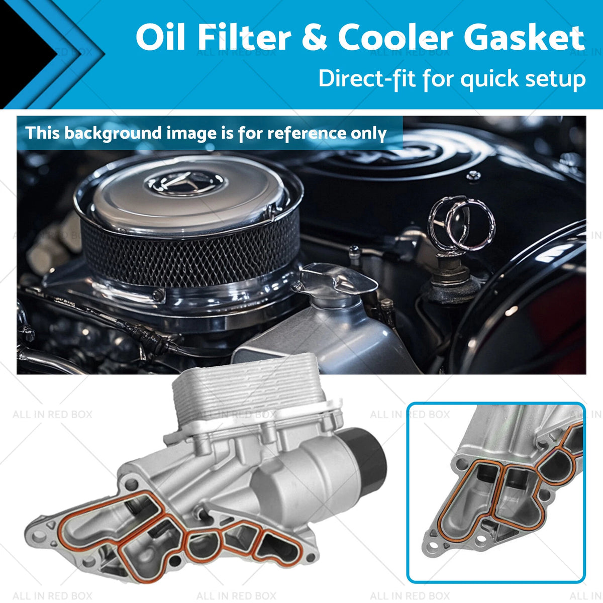 Oil Filter & Cooler Gasket for Mercedes-Benz C230 C280 (2006–2007) 2721800510