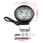 4X 27W Round Spot Beam LED Off Road Lights 12V 24V Universal