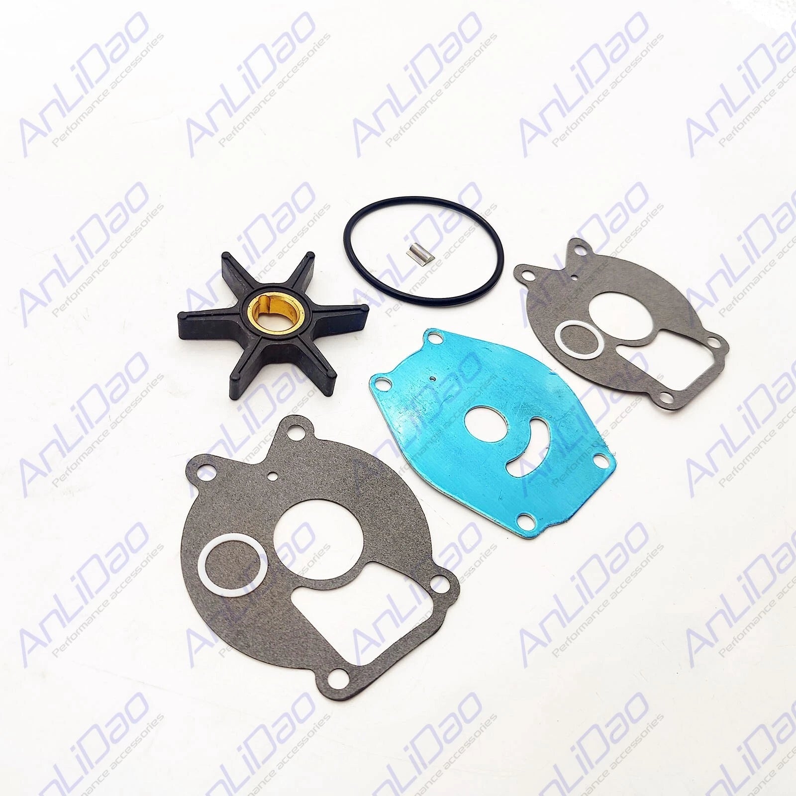 Water Pump Impeller Repair Kit for Mercury Ocean 18 25 XD (18-3215, 47-85098Q4)